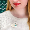 Marc the Maltese Mini Brooch  -  Erstwilder  -  Quirky Resin and Enamel Accessories