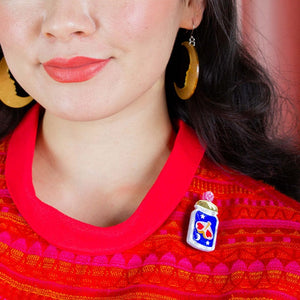 Midnight Eternal Mini Brooch  -  Erstwilder  -  Quirky Resin and Enamel Accessories