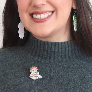 Baby Blossom Mini Brooch  -  Erstwilder  -  Quirky Resin and Enamel Accessories