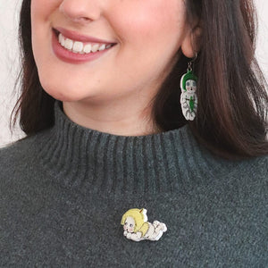 Baby Wattle Mini Brooch  -  Erstwilder  -  Quirky Resin and Enamel Accessories