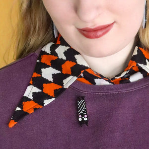 Halloween Hang-up Bat Mini Brooch  -  Erstwilder  -  Quirky Resin and Enamel Accessories