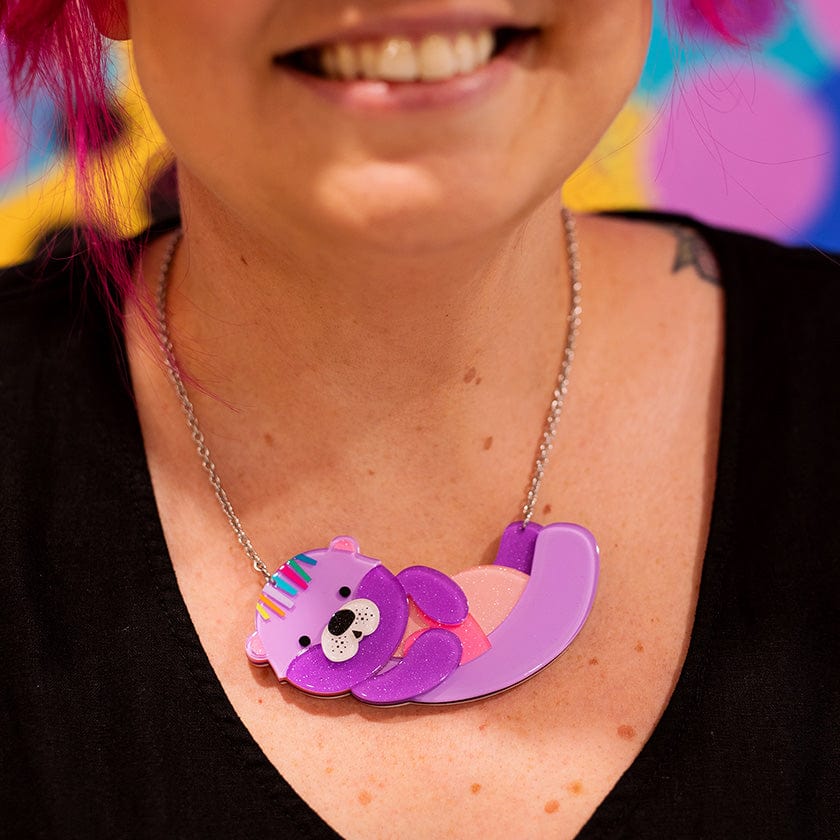 Owen The Otter Necklace  -  Erstwilder  -  Quirky Resin and Enamel Accessories