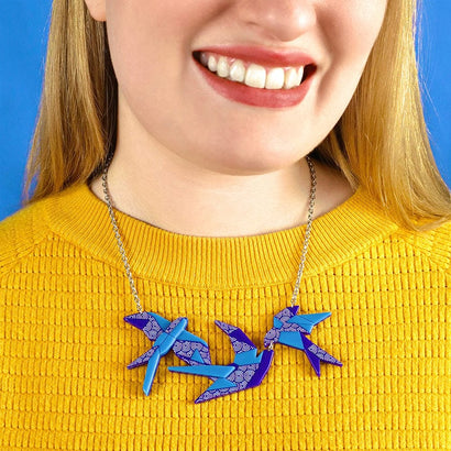 Sky Dancers Necklace  -  Erstwilder  -  Quirky Resin and Enamel Accessories
