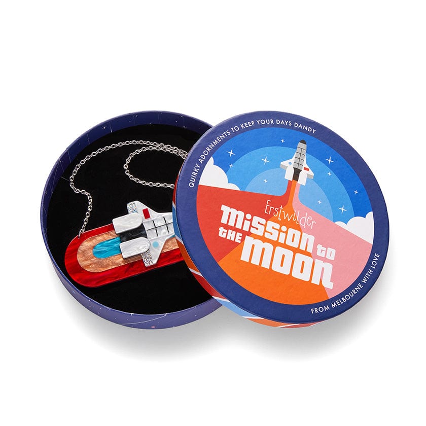 Mission To The Moon Necklace  -  Erstwilder  -  Quirky Resin and Enamel Accessories