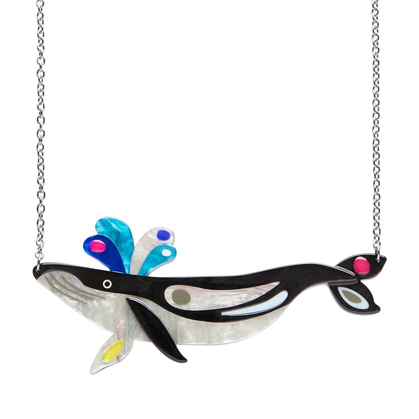 The Halcyon Humpback Whale Necklace  -  Erstwilder  -  Quirky Resin and Enamel Accessories