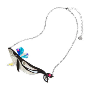 The Halcyon Humpback Whale Necklace  -  Erstwilder  -  Quirky Resin and Enamel Accessories