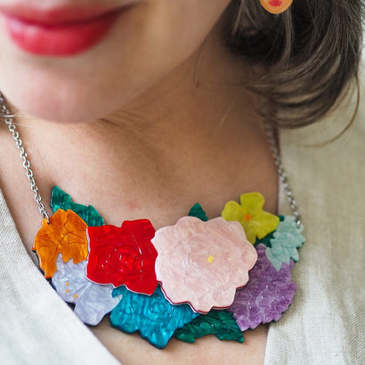 Declaración Floral Necklace  -  Erstwilder  -  Quirky Resin and Enamel Accessories