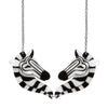 Zelda the Zany Zebra Necklace  -  Erstwilder  -  Quirky Resin and Enamel Accessories