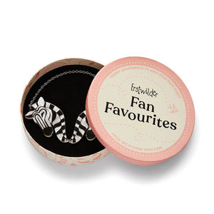 Zelda the Zany Zebra Necklace  -  Erstwilder  -  Quirky Resin and Enamel Accessories