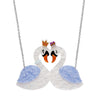 Swan Love Necklace  -  Erstwilder  -  Quirky Resin and Enamel Accessories