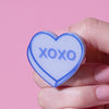 Candy Heart Simplified Mini Brooch – Blue