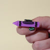 Crayon Simplified Mini Brooch - Purple