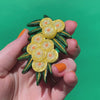Acacia in Gold Brooch