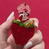 Sitting on a Strawberry Brooch