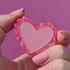 Scalloped Heart Simplified Mini Brooch