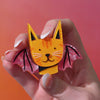 Winged Kitty Brooch
