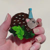 Party Time Hedgehog Brooch