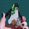 Paddy & Pip the Penguins Brooch