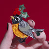 Ruby the Robin Brooch