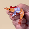 Pascal the Parisian Prawn Brooch