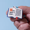 Open Book Simplified Mini Brooch