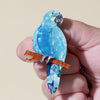 Glaucous Macaw Brooch