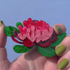 Seen from Afar Waratah Brooch