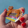 Cultured Cat Brooch