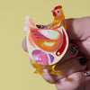 Bessie the Chicken Brooch