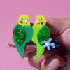 Best Budgies Brooch