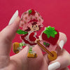 Strawberry Wheelbarrow Brooch