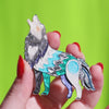 The Gallant Gray Wolf Brooch
