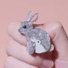 Bunnies Simplified Mini Brooch