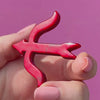 Cupid's Bow Simplified Mini Brooch