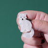 Arctic Fox Simplified Mini Brooch