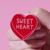 Candy Heart Simplified Mini Brooch – Red