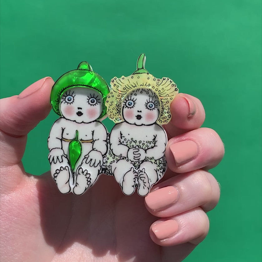 Gumnut Twins Brooch – Erstwilder