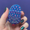 Balanced Blue Banksia Brooch