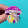 The Whimsical White Spotted Jellyfish Brooch