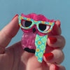 Waldo the Wacky Wise Owl Brooch