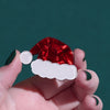 Santa's New Hat Simplified Mini Brooch