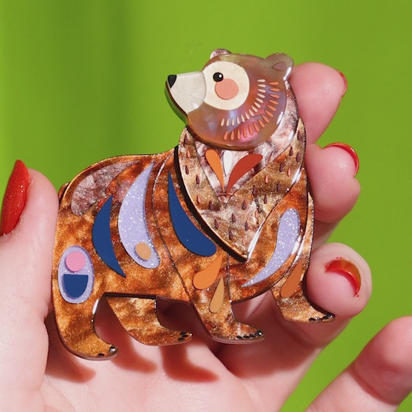 The Brawny Brown Bear Brooch – Erstwilder