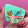 Betty the Bathing Kitty Brooch