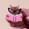 Puss in Books Brooch