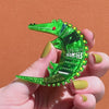 A Crocodile Named Growl Brooch