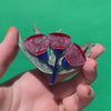 Ruby Red-Flowering Gum Brooch