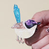 Purple-Crowned Fairy Wren Brooch