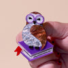 Studious Snow Owl Brooch