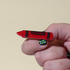Crayon Simplified Mini Brooch - Red