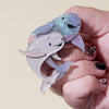 Yangtze Finless Porpoises Brooch